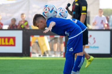 Vystúpenia futbalových freestylerov na Futbale v meste