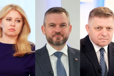 zlava zuzana caputova, peter pellegrini a robert fico