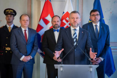 zľava Richard Rybníček, Jozef Viskupič, Peter Pellegrini a Jozef Božik