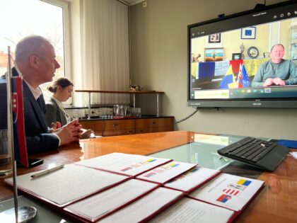 Ján Nosko v online rozhovore s primátorom Sumy Oleksandrom Lysenkom 