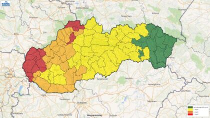 Meteorologické výstrahy v nedeľu 15.9.2024